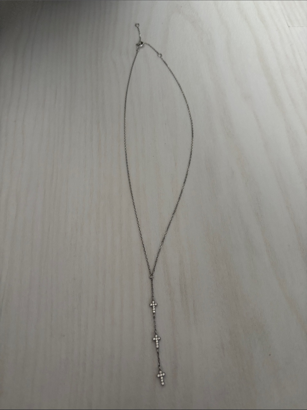Delicate Silver Cross Drop Necklace - Women Jewelry